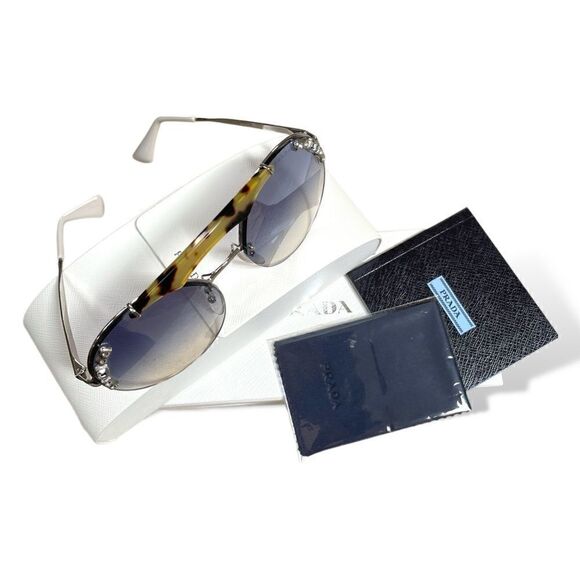 PRADA SPR 52U 23C-5R0 Light Havana Sunglasses - Picture 3 of 12